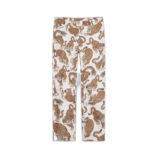 Tiger Motif-Print Cotton Leggings