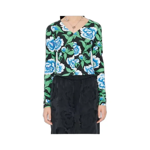 Floral Printed V-Neck Cardigan