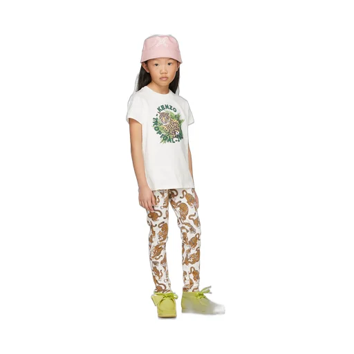 Tiger Motif-Print Cotton Leggings