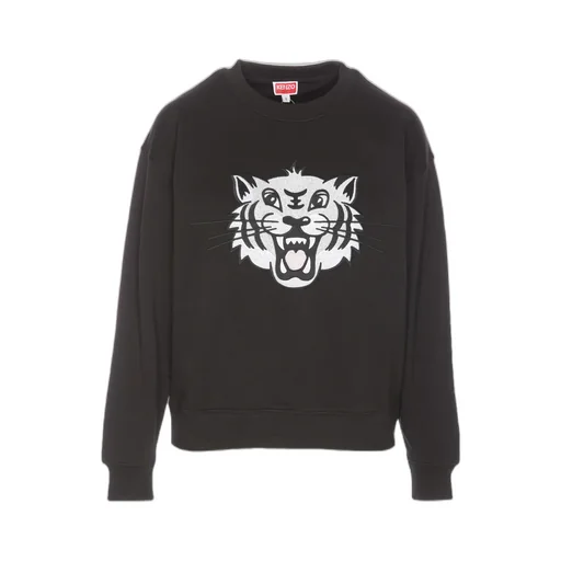 Tiger Embroidered Crewneck Sweatshirt