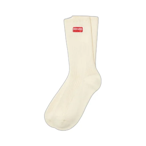 Logo-Patch Ribbed-Knit Socks
