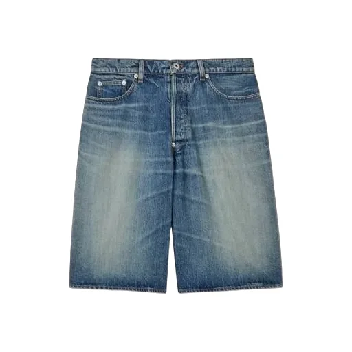Straight-Leg Denim Bermuda Shorts