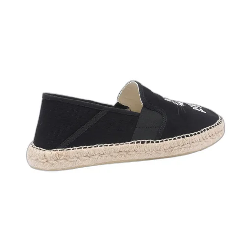 Tiger Head Embroidered Round Toe Espadrilles