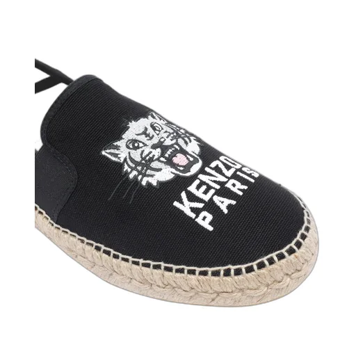 Tiger Head Embroidered Round Toe Espadrilles