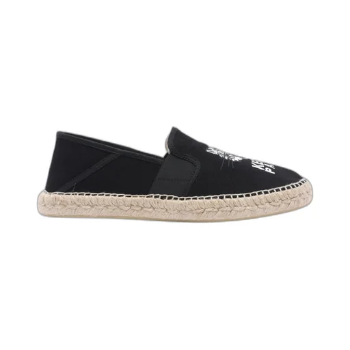 Tiger Head Embroidered Round Toe Espadrilles