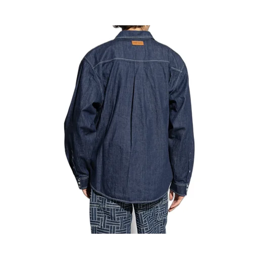 Logo Embroidered Buttoned Denim Shirt