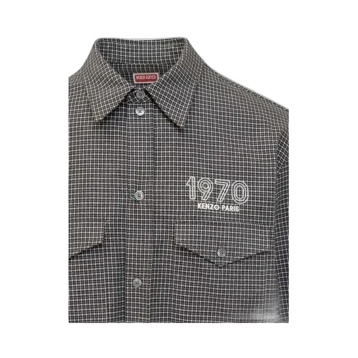 Logo Detailed Plaid Shirt