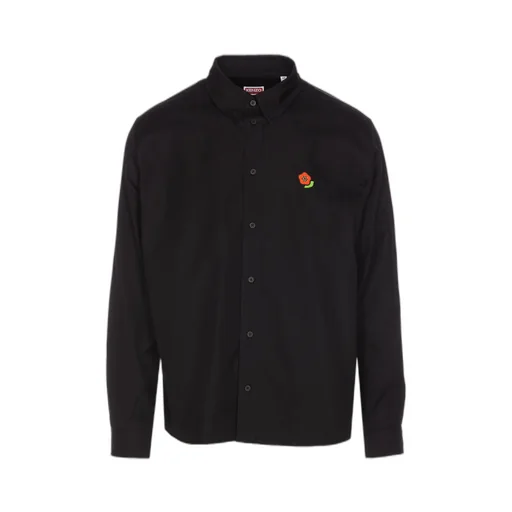 Floral Embroidered Long-Sleeved Shirt