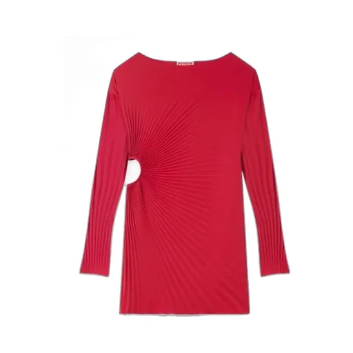 Sun-Ray Pleats Short Dress