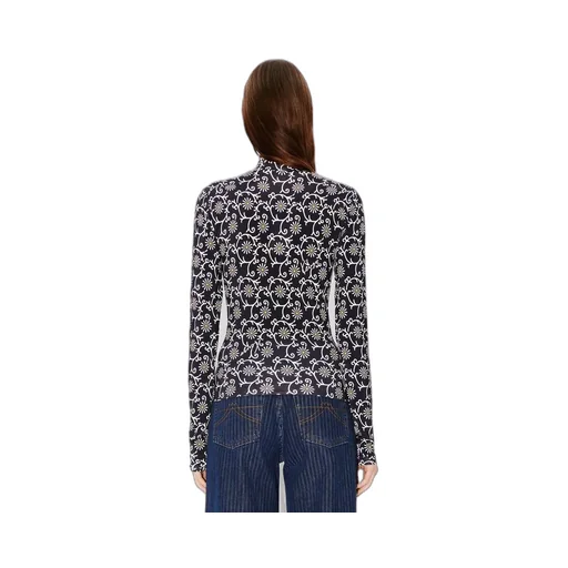 Marguerite All-Over Turtle Neck