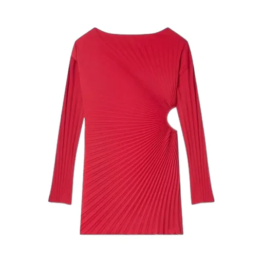 Sun-Ray Pleats Short Dress