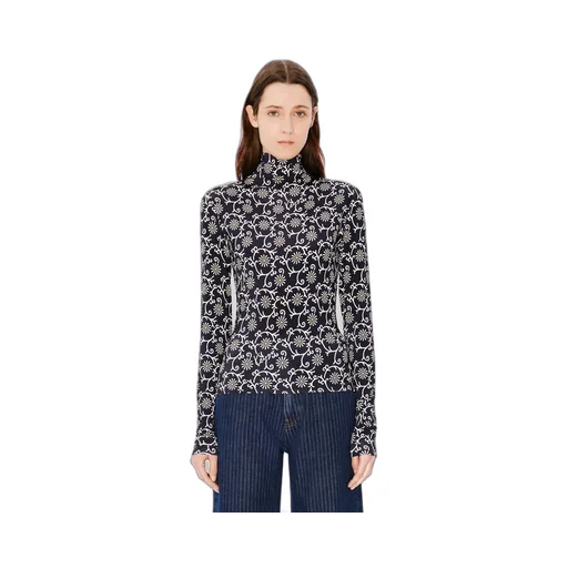 Marguerite All-Over Turtle Neck
