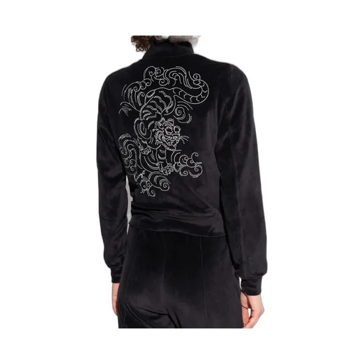 Tiger Motif Zip-Up Sweatshirt