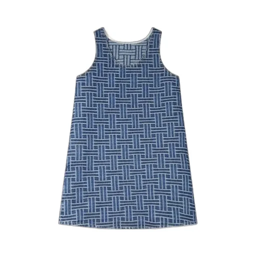 Weave Dress In Japanese Denim