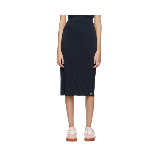 Sun-Ray Pleats Midi Skirt