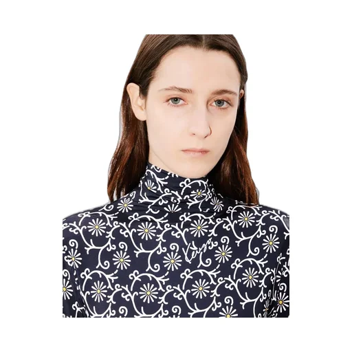 Marguerite All-Over Turtle Neck