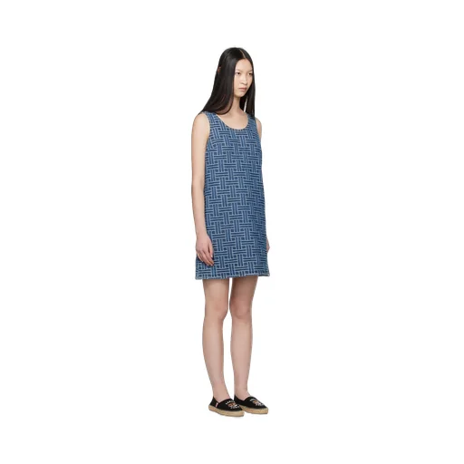 Weave Dress In Japanese Denim