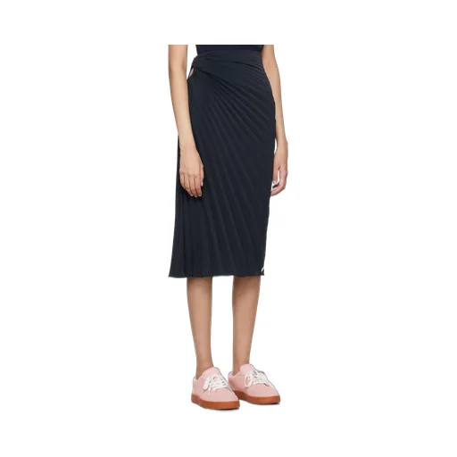 Sun-Ray Pleats Midi Skirt