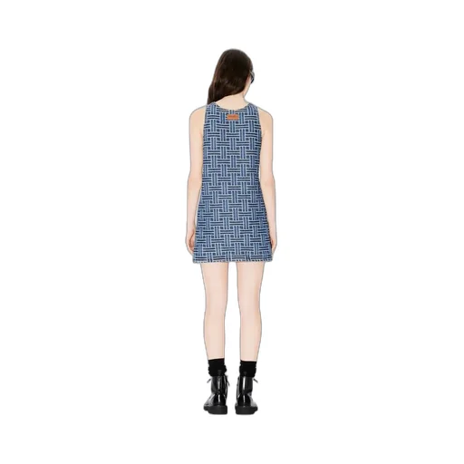 Weave Dress In Japanese Denim