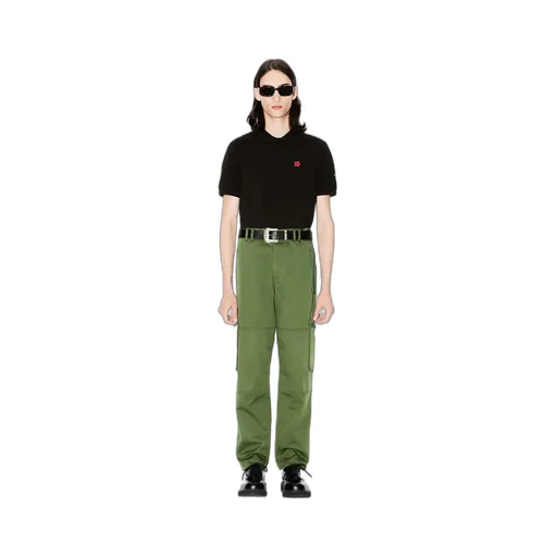 Straight-Leg Slim-Cut Cargo Pants
