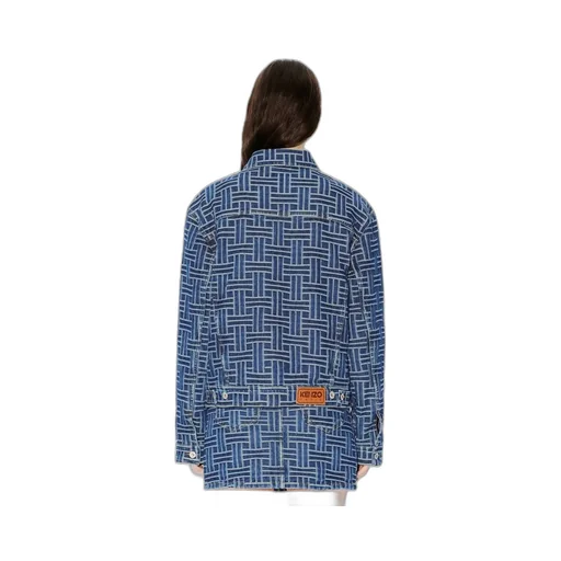Kenzo Weave Trucker Jacket In Japanese Denim