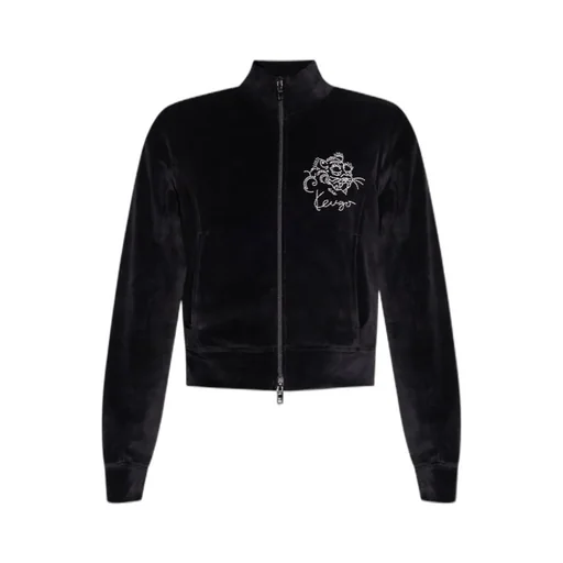 Tiger Motif Zip-Up Sweatshirt
