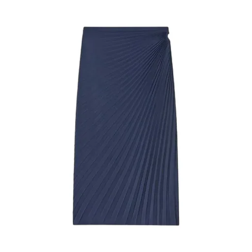 Sun-Ray Pleats Midi Skirt