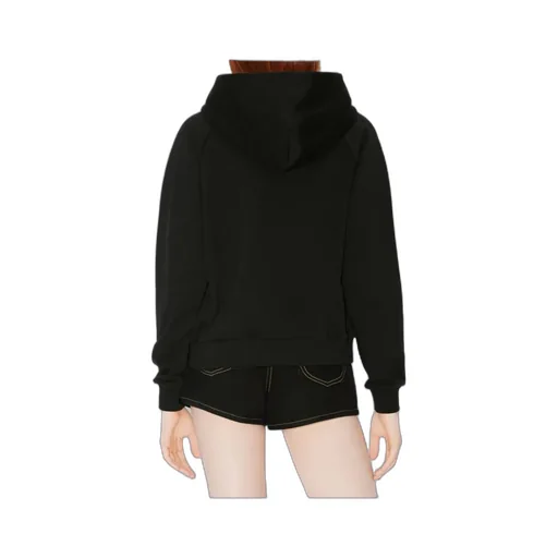 Boke Flower Crest Hooded Embroidered Zip-Up Cardigan