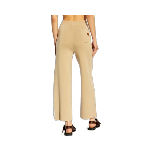 Logo Patch Cropped Trousers