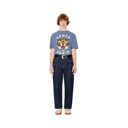 Lucky Tiger Printed Crewneck T-Shirt