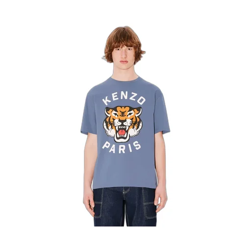 Lucky Tiger Printed Crewneck T-Shirt
