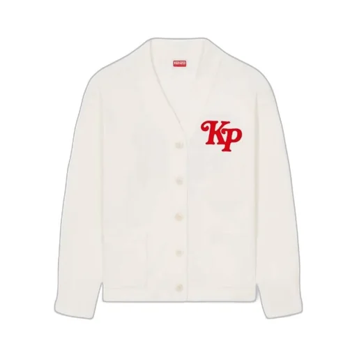 Embroidered Sweatshirt Cardigan
