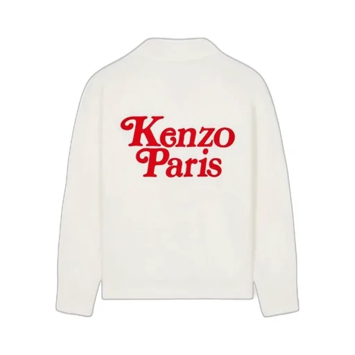 Embroidered Sweatshirt Cardigan
