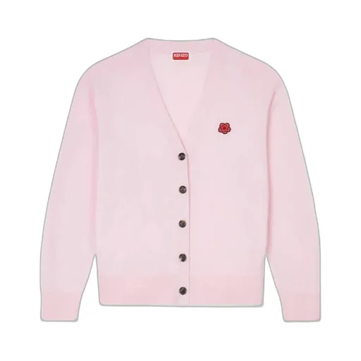 Boke Flower Embroidered V-Neck Cardigan