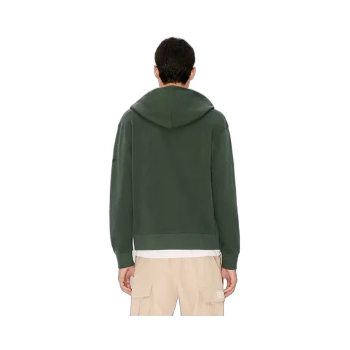 Boke Flower Embroidered Zipped Hoodie