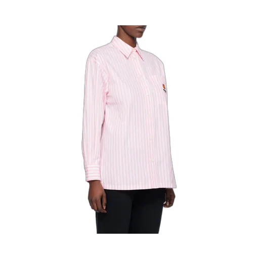 Logo Embroidered Striped Shirt