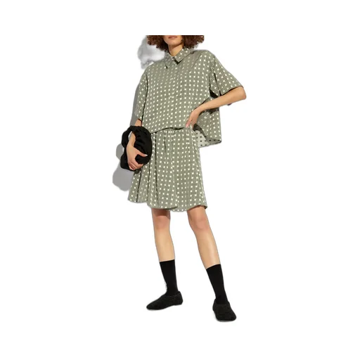 Checkered Pattern Cropped Shirt