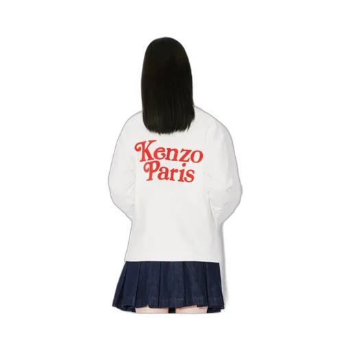 Embroidered Sweatshirt Cardigan