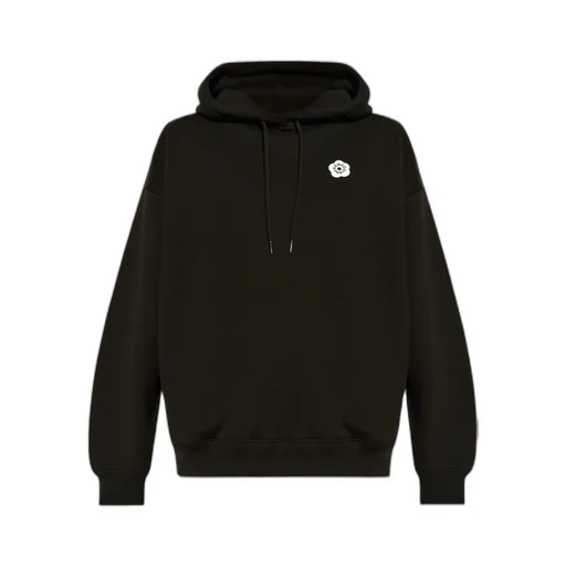 Logo Embroidered Drawstring Hoodie
