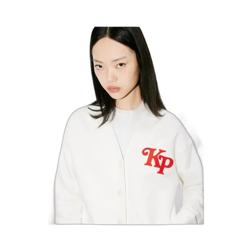 Embroidered Sweatshirt Cardigan