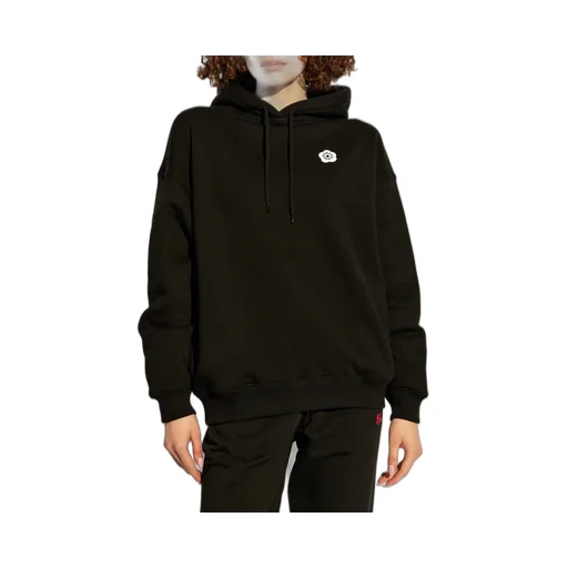Logo Embroidered Drawstring Hoodie