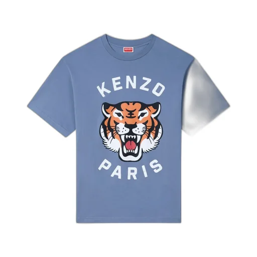 Lucky Tiger Printed Crewneck T-Shirt