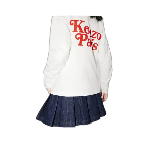 Embroidered Sweatshirt Cardigan