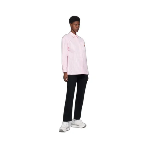 Logo Embroidered Striped Shirt