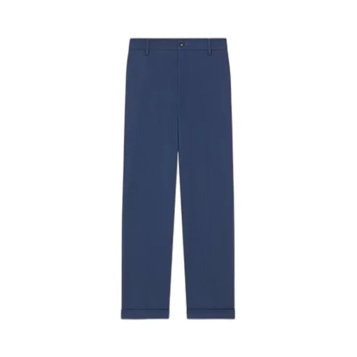 Straight-Leg Turn-Up Cuff Trousers