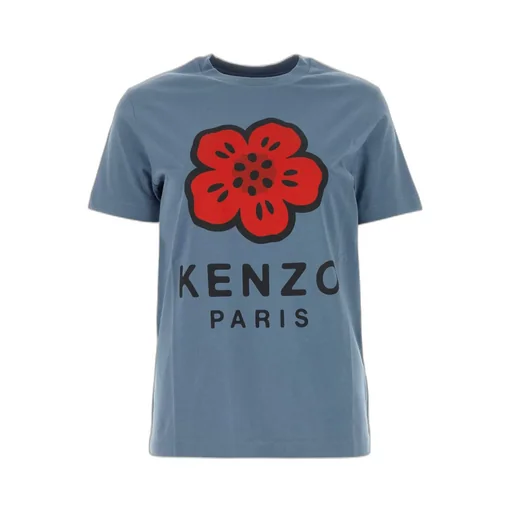 Floral Logo Printed Crewneck T-Shirt