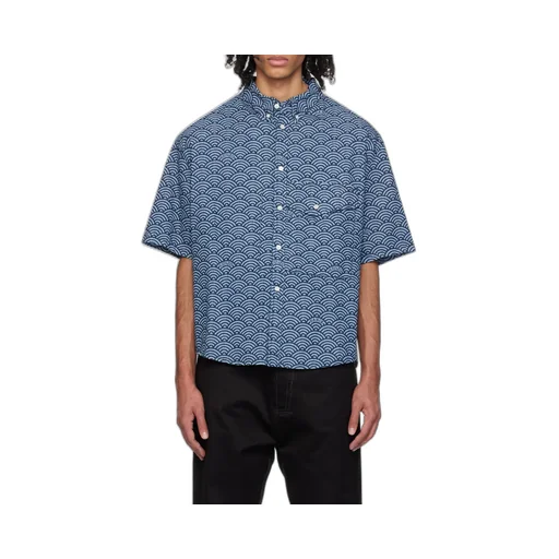 Seigaiha Short Sleeved Denim Shirt