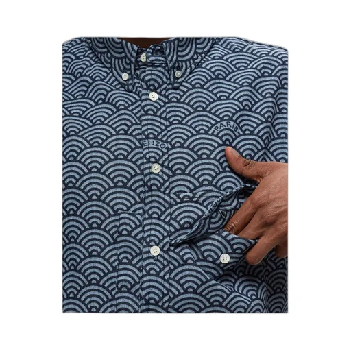 Seigaiha Short Sleeved Denim Shirt