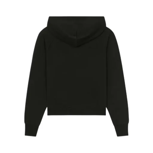 Boke Flower Crest Hooded Embroidered Zip-Up Cardigan