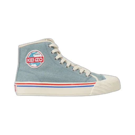 Denim High-Top Trainers